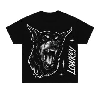Black T-Shirt with Wild print